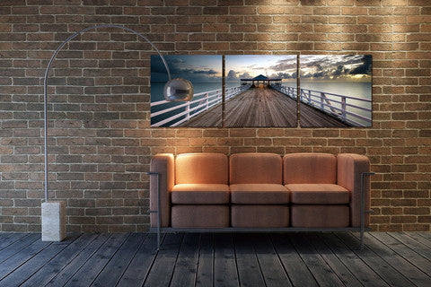3_Panel_Wall_Art_Australia_Brisbane_Pier_Homelook_California_Wall_Art 