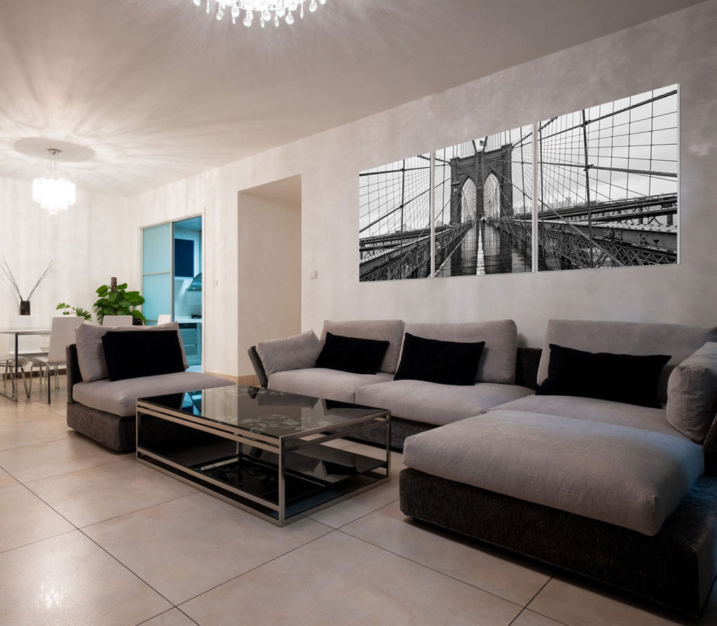 Brooklyn Bridge Black and White - California Wall Art
 - 2