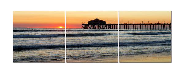 Huntington Pier Sunset - California Wall Art
