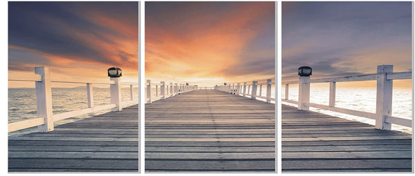 Pier with sunrise - California Wall Art
